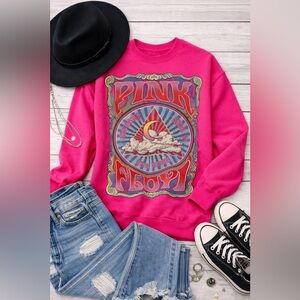 Pink Floyd Hot Pink Graphic Sweatshirt – Tagged XL (Fits M/L)